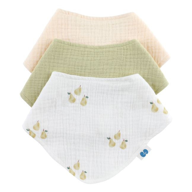 Bavaglini bandana in cotone bio - Set di 3 | Garden