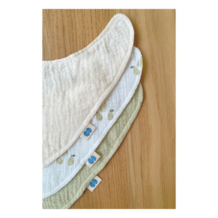 Babero bandana de algodón orgánico - Juego de 3 | Garden- Imagen del producto n°4