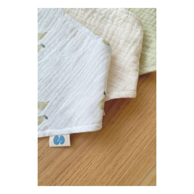Bavaglini bandana in cotone bio - Set di 3 | Garden