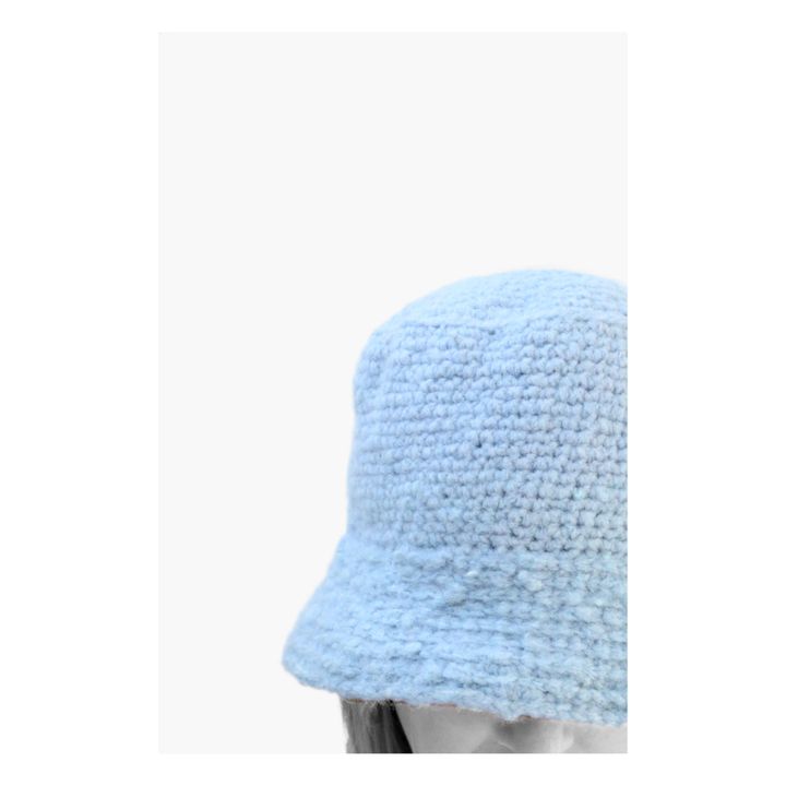 Crochet Wool and Cashmere Bucket Hat | Azul Claro- Imagen del producto n°1