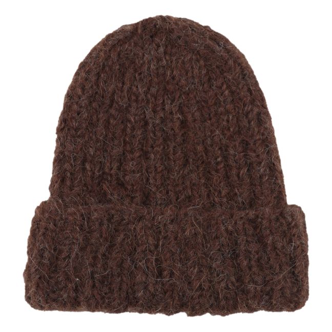 Bonnet Alpaga et Laine | Marron