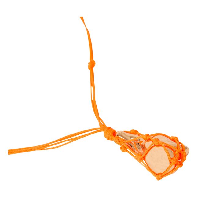 Baroque Pear String Necklace Orange