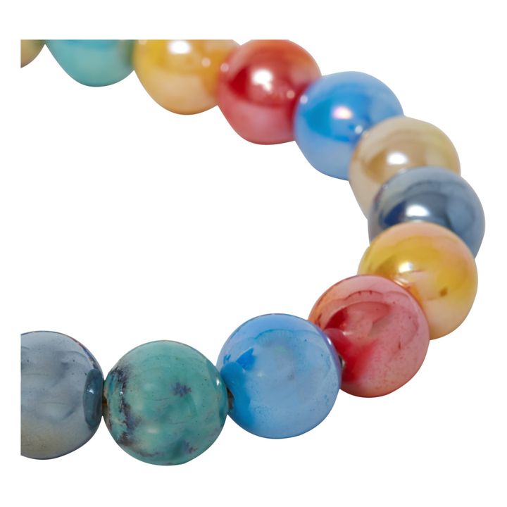 Halskette Große Glitzerperlen | Blau- Produktbild Nr. 1