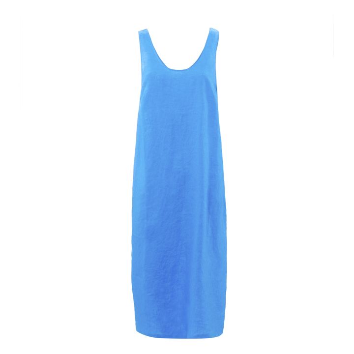 Basic Linen Shift Dress | Turchese- Immagine del prodotto n°0