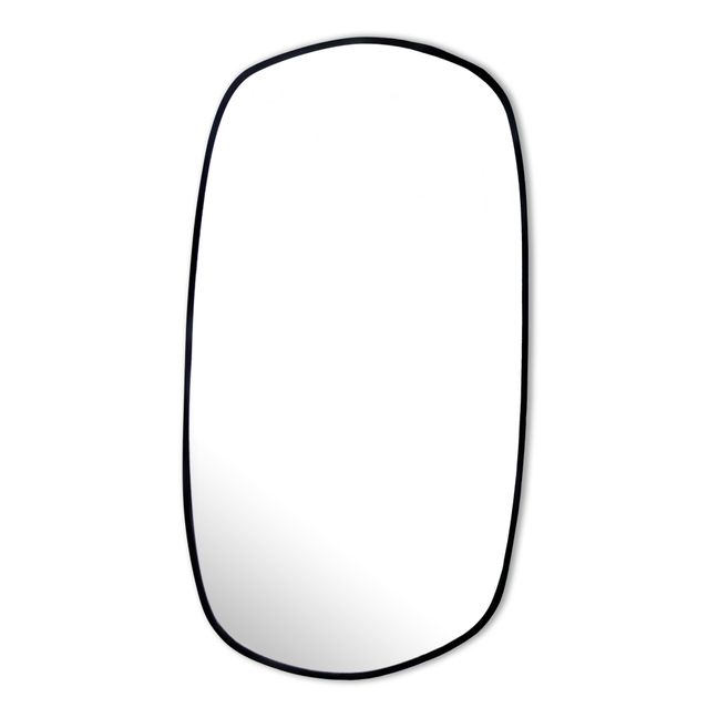 Extra Flat Bevelled Black Contour Mirror - Asymmetric 40 x 75 cm Nero