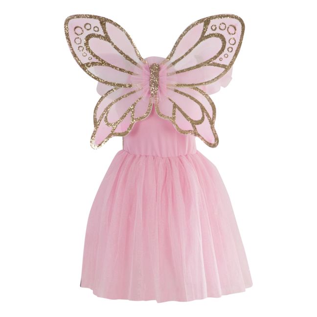 Vestido de mariposa conalas doradas