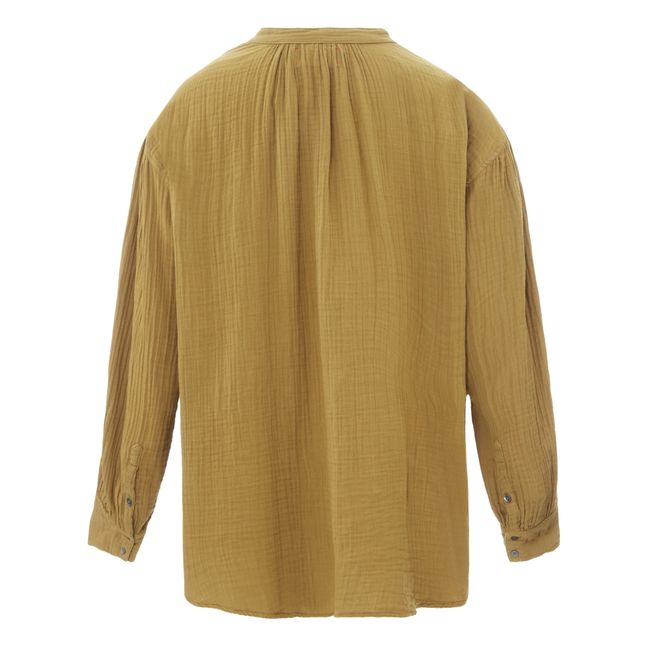 Atlee Baumwoll-Gaze-Hemd | Khaki