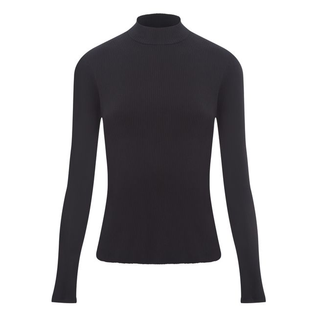 Top Leith Gerippt | Schwarz