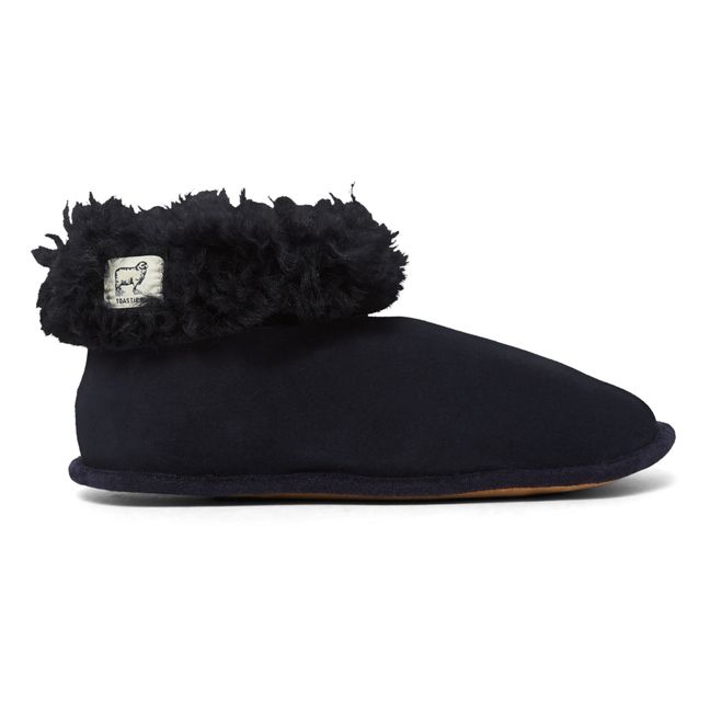 Béarn Shearling Slippers - Adult Collection  | Navy blue