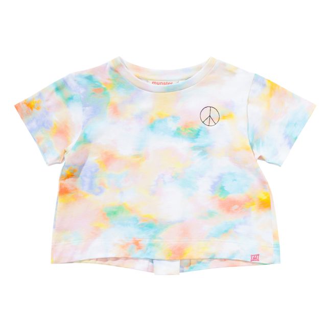 T-shirt Peace & Love Blanc