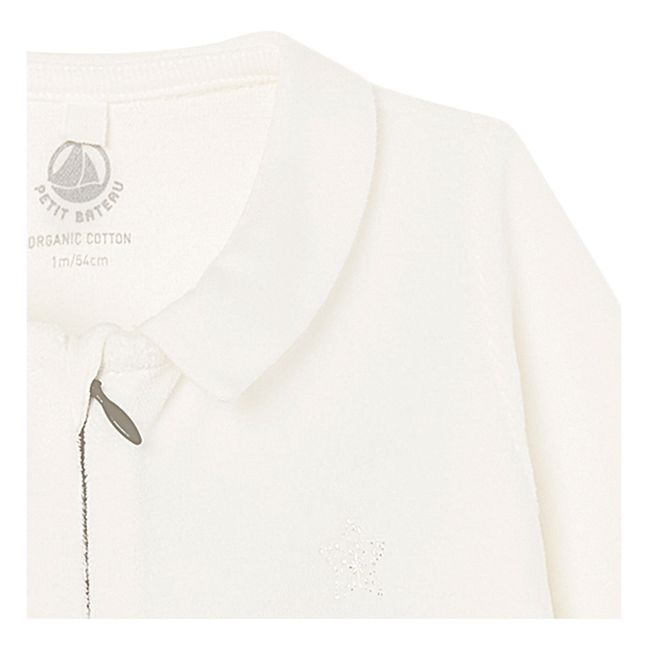 Camelia Organic Cotton Velour Pyjamas White