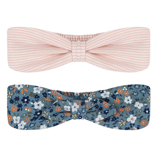 Organic Cotton Floral Headbands - Set of 2 | Pink