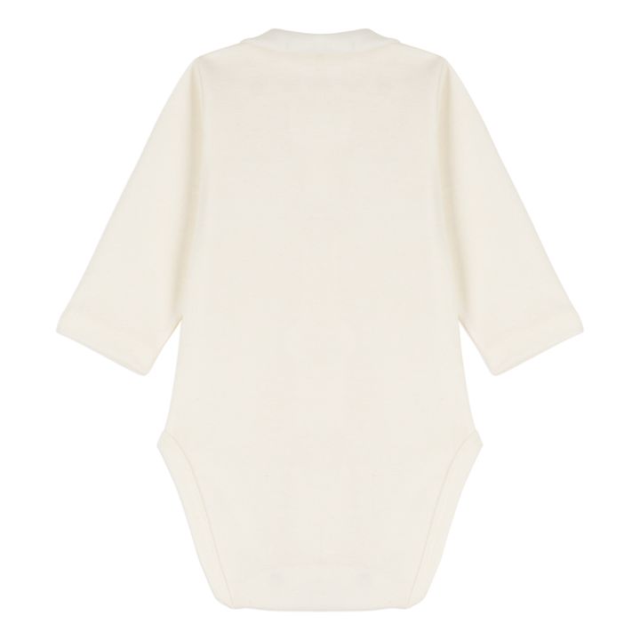 Calassa Organic Cotton Polo Neck Bodysuit | White- Product image n°2