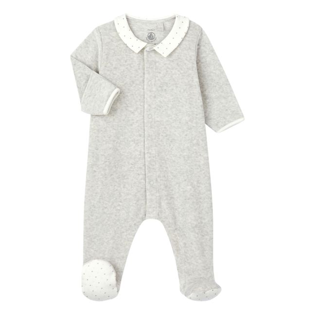 Calotelli Organic Cotton Velour Pyjamas | Gris