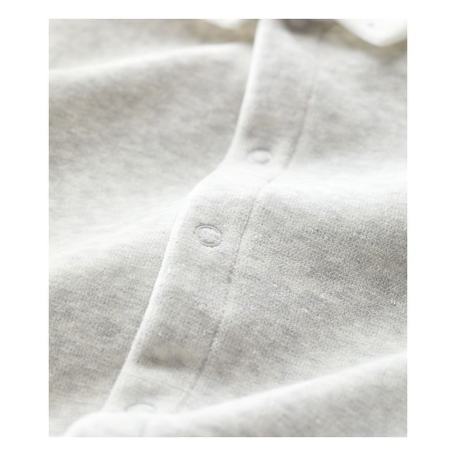 Calotelli Organic Cotton Velour Pyjamas | Grey