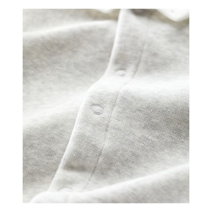 Calotelli Organic Cotton Velour Pyjamas | Grey- Product image n°1