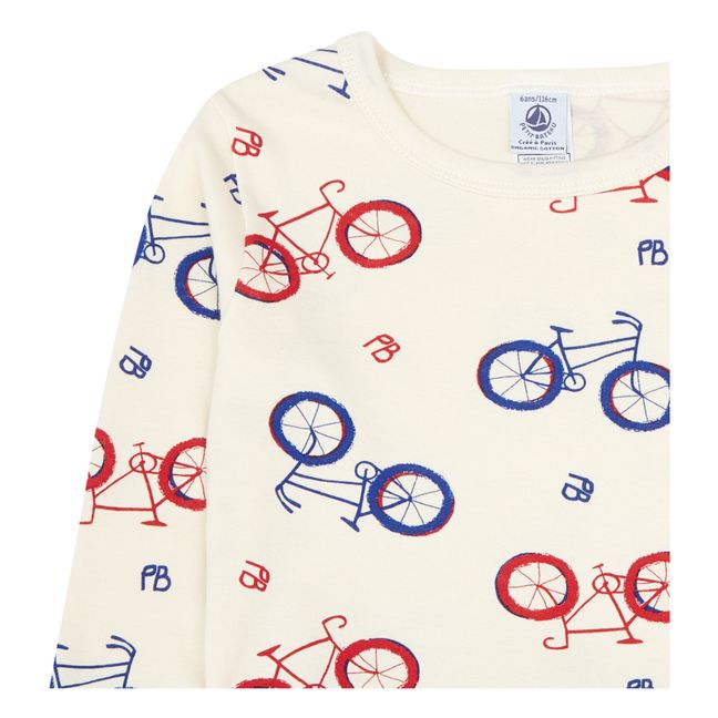 Organic Cotton Bicycle Pyjamas | Cremefarben