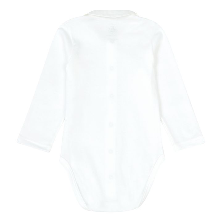 Calassa Organic Cotton Polo Neck Bodysuit | White- Product image n°1