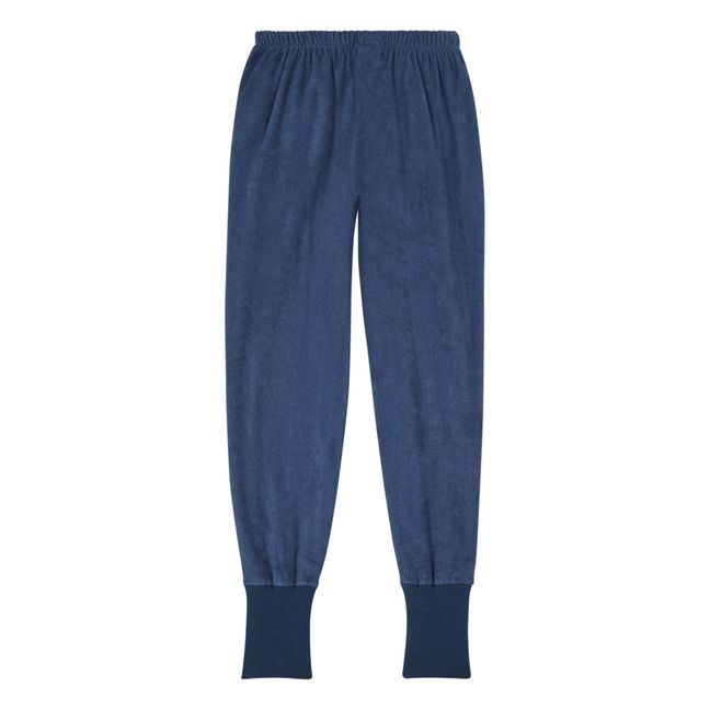 Charles Organic Cotton Terry Cloth Joggers | Midnight blue