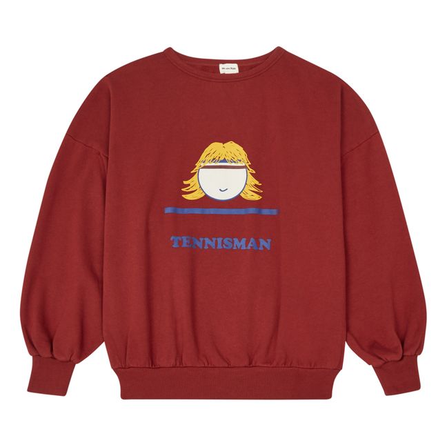 Tony Organic Cotton Fleece Sweatshirt | Burgundy