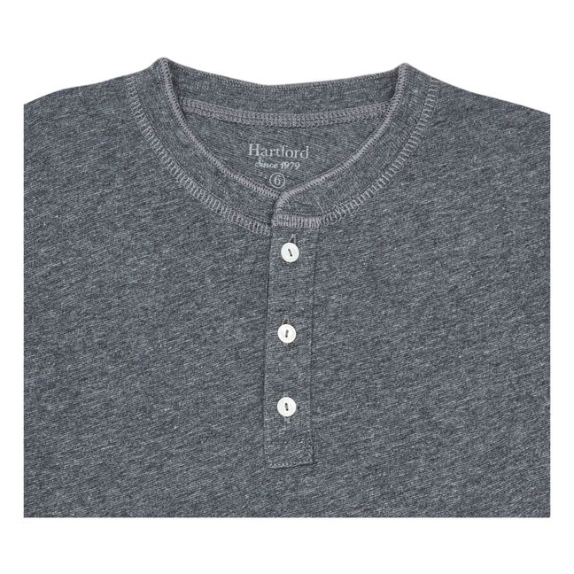 Henley T-shirt | Dark grey