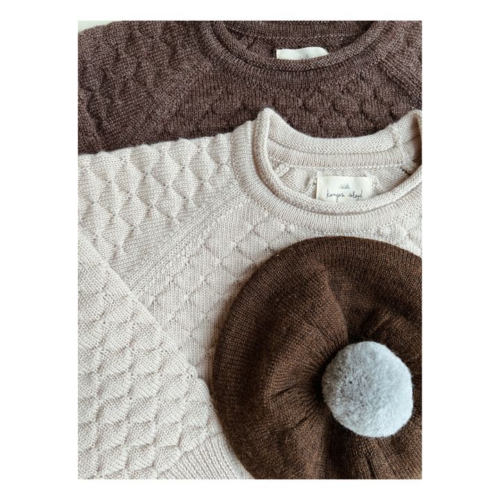 Belou Merino Wool Beret | Brown- Product image n°1