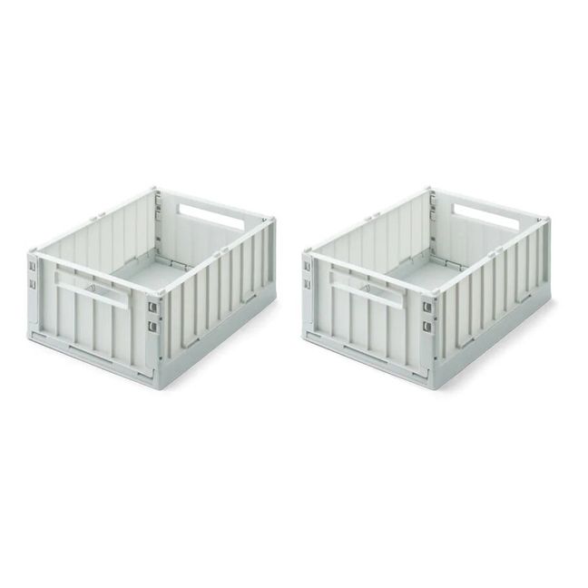 Weston Collapsible Crates - Set of 2 Blau