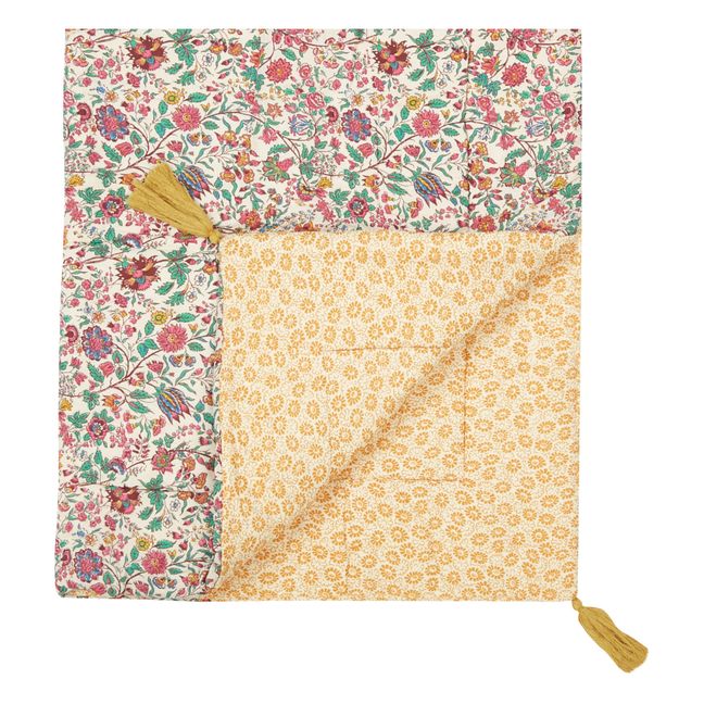 Plaid Enoha réversible en coton bio | Crème
