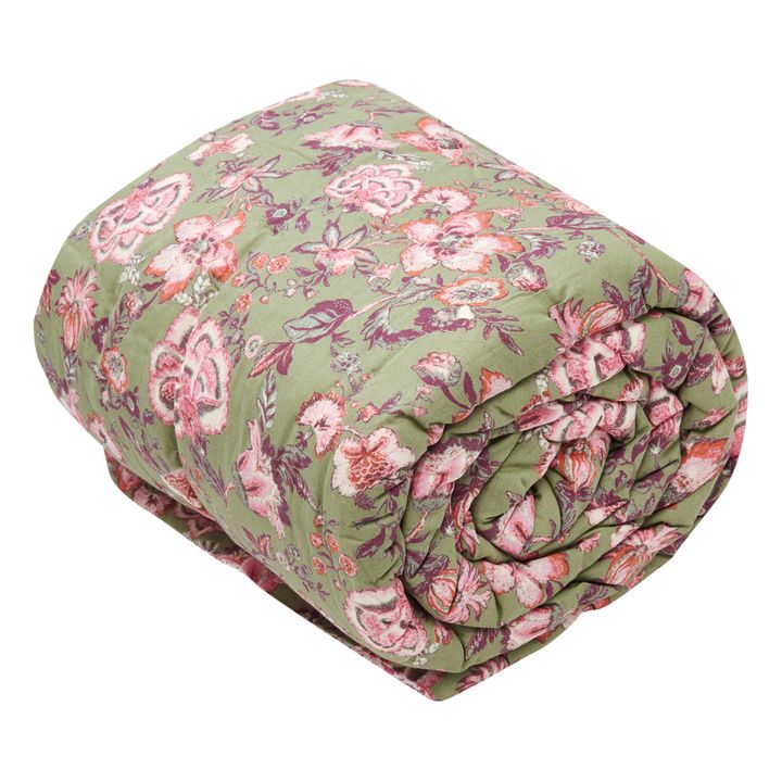 Enoha Reversible Organic Cotton Blanket | Verde Kaki- Imagen del producto n°1