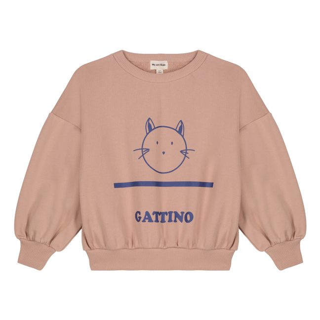 Tony Organic Cotton Fleece Sweatshirt | Pink