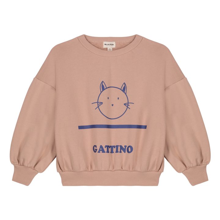 Tony Organic Cotton Fleece Sweatshirt | Rosa- Imagen del producto n°0