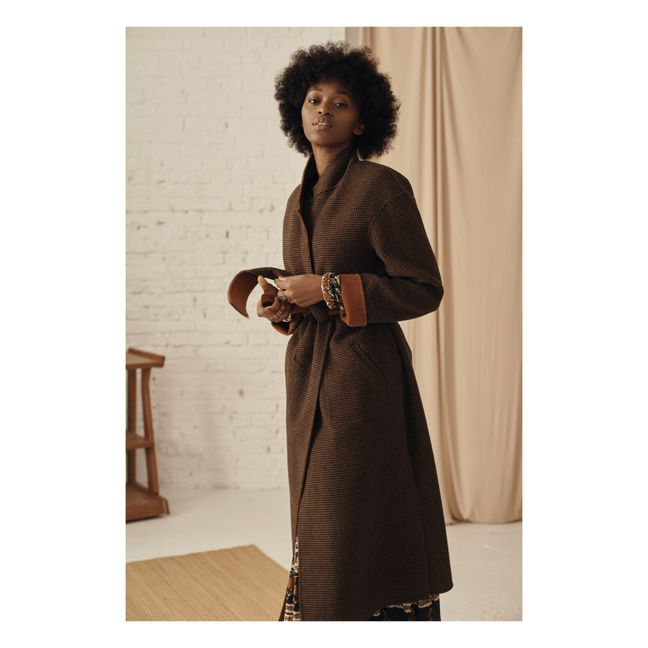 Sully Reversible Woollen Coat - Women’s Collection  | Chocolate