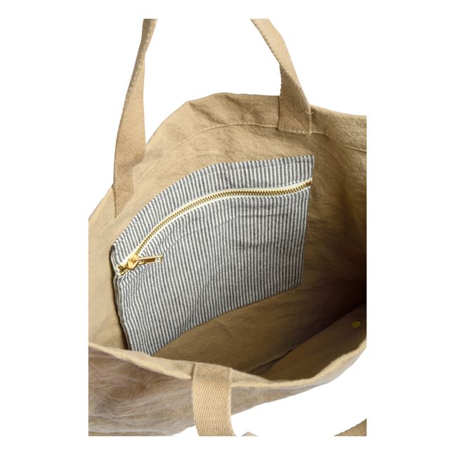 Sac City Iona en toile de coton | Beige