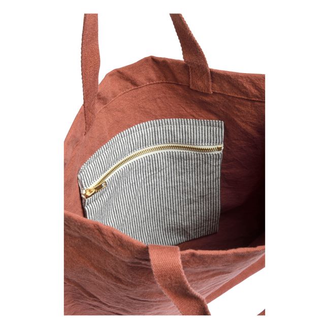 Sac City Iona en toile de coton | Terracotta