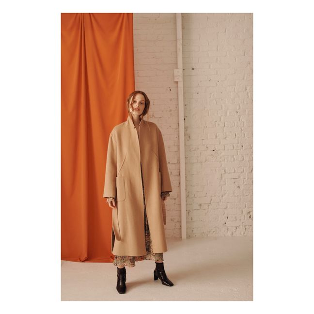 Sully Reversible Woollen Coat - Women’s Collection  | Kamelbraun
