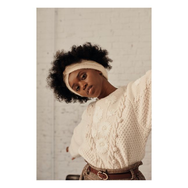 Sidony Mohair and Wool Headband - Women’s Collection  | Ecru