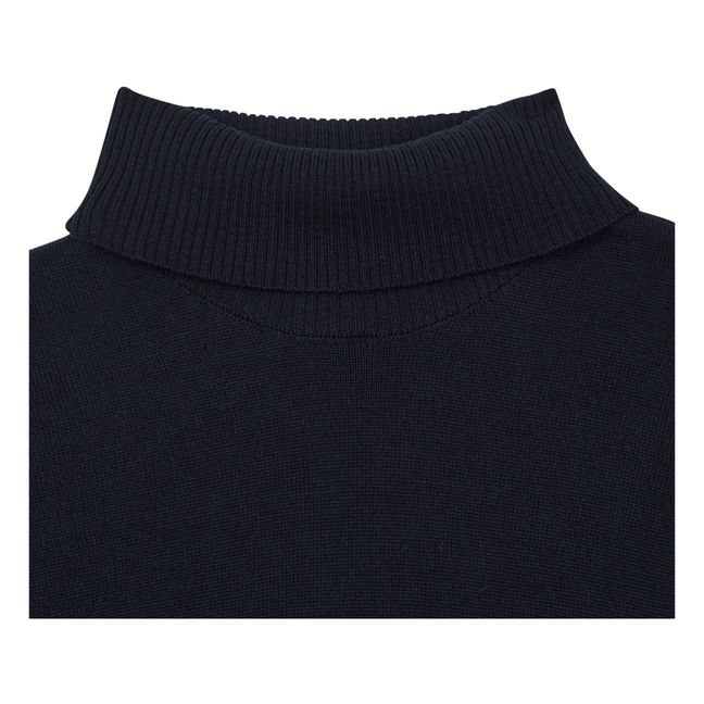 Maglione a collo alto | Blu marino