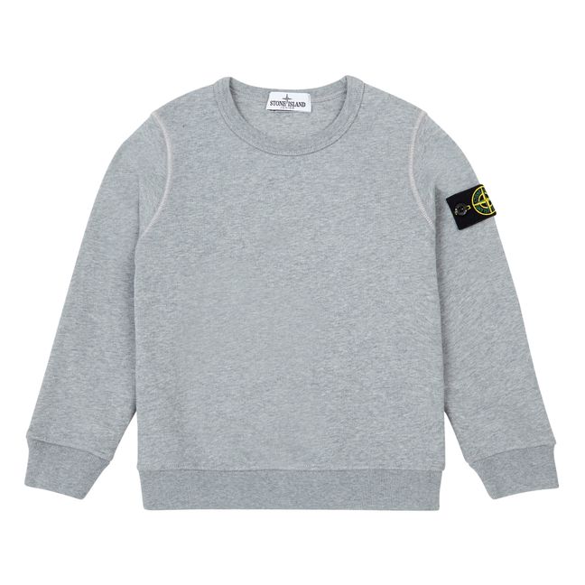 Basic Sweatshirt Grau Meliert