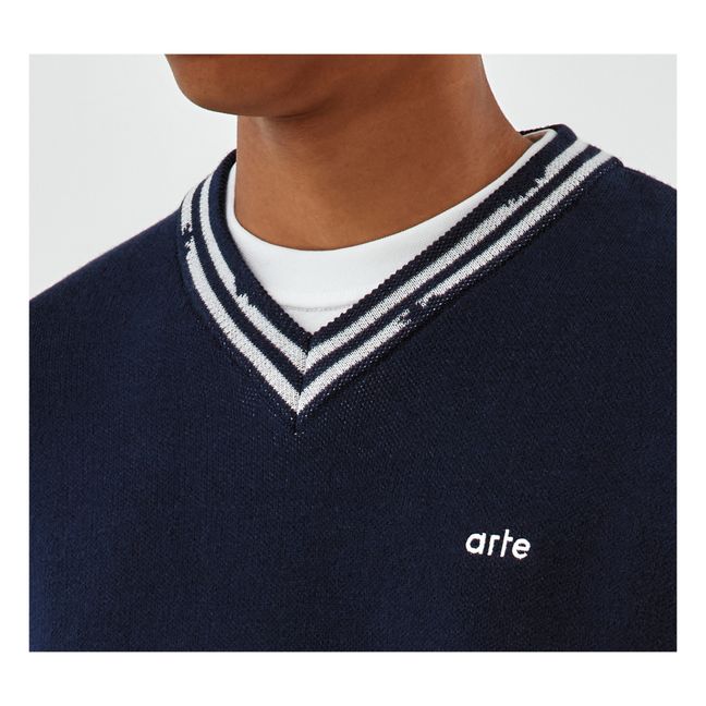 Embroidered T-shirt Navy blue