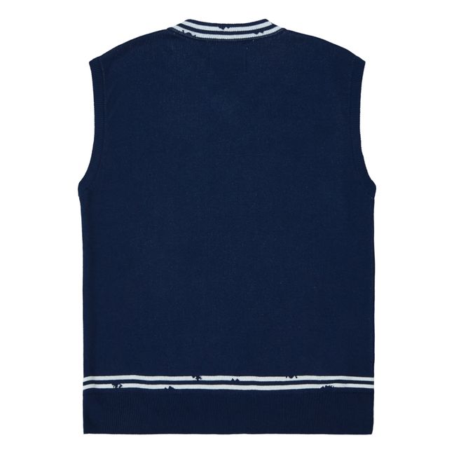 Embroidered T-shirt Navy blue