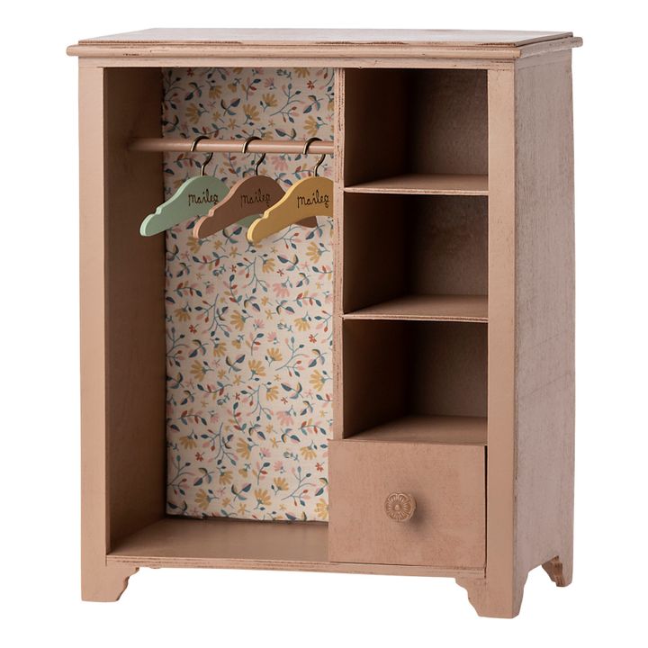 Mini-armadio appendiabiti, in legno | Rosa incarnato- Immagine del prodotto n°0