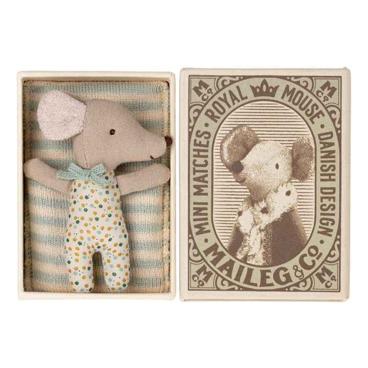Sleeping Baby Mouse & Box | Blue- Product image n°0