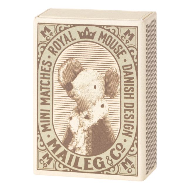 Bébé souris endormi dans sa boîte | Bleu