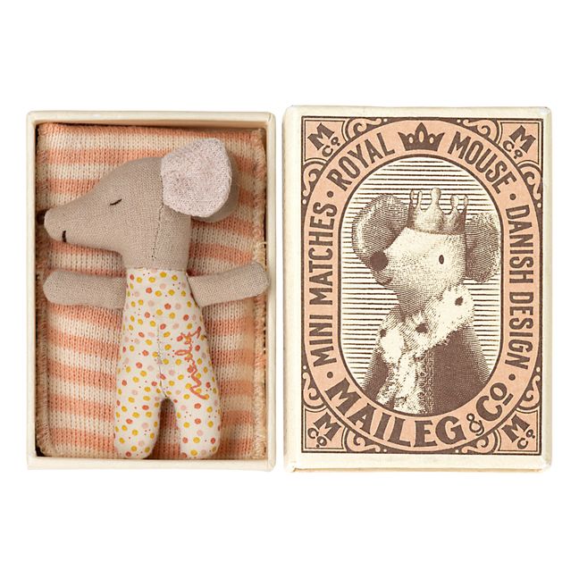 Sleeping Baby Mouse & Box | Pink