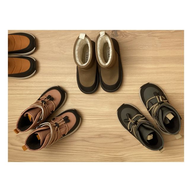 Matt Fur-Lined Boots | Dunkelgrün