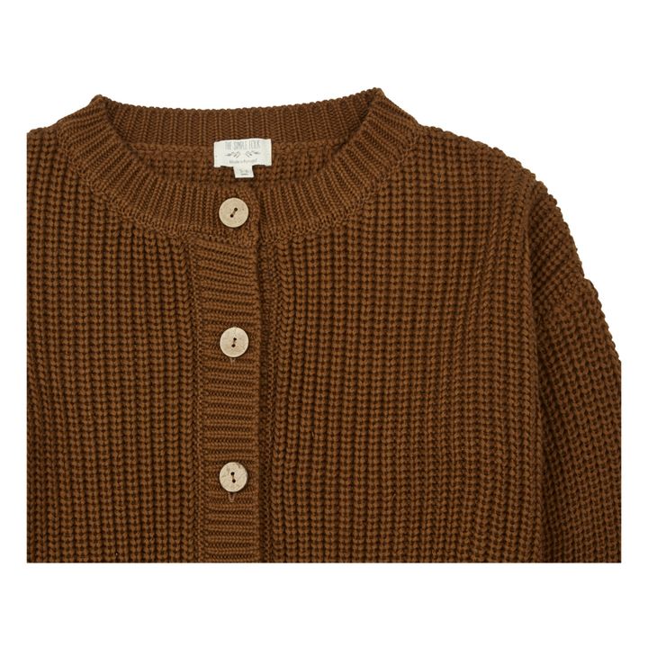 Organic Cotton Knitted Cardigan | Ruggine- Immagine del prodotto n°2