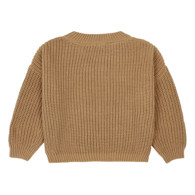 Organic Cotton Knitted Sweatshirt | Caramelo