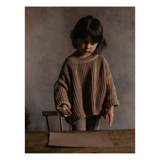 Pull Tricot Coton Bio | Caramel