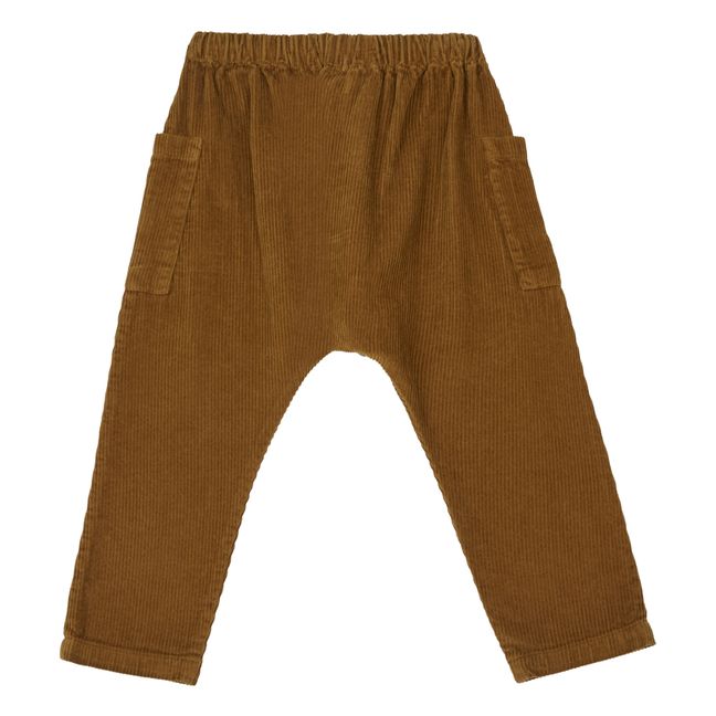 Pantalon Velours Côtelé Harem | Rouille