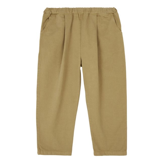 Cotton Twill Trousers | Camel